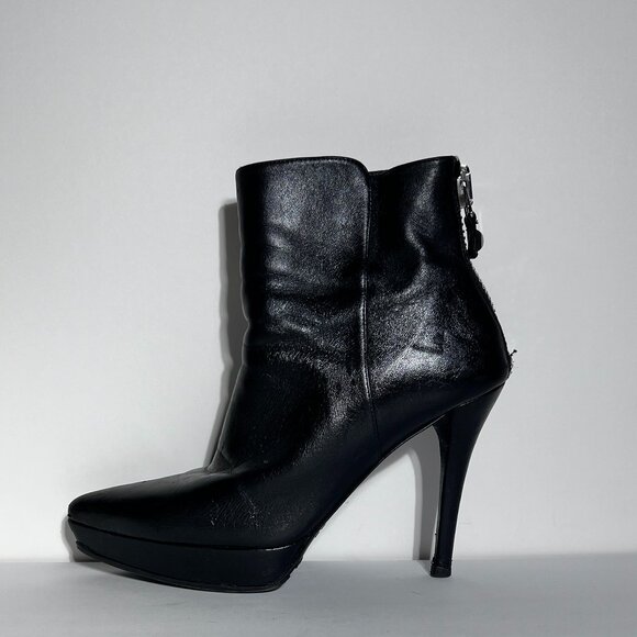 Stuart Weitzman Mizzip Black High Heel Platform Bootie Sz 7.5 - Picture 5 of 13